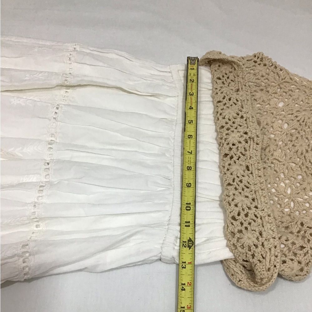 Anthropologie White Beckett Crochet Eyelet Dress Size Small - Picture 10 of 11